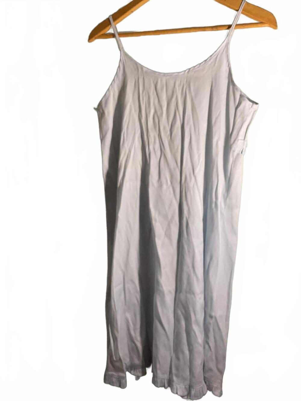 Vintage  Blue Sleeveless Summer Dress/Nightgown with Floral Daisy Detail M - Picture 8 of 9